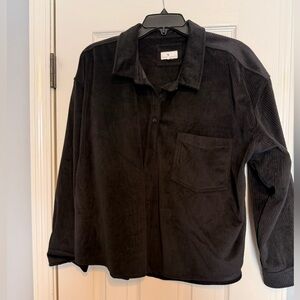 True Craft Black Corduroy Shirt